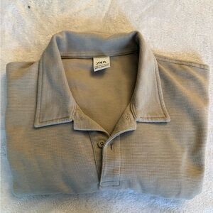 Zara Men's Light Tan Polo Shirt XL